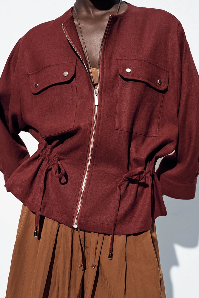 LINEN SAFARI JACKET