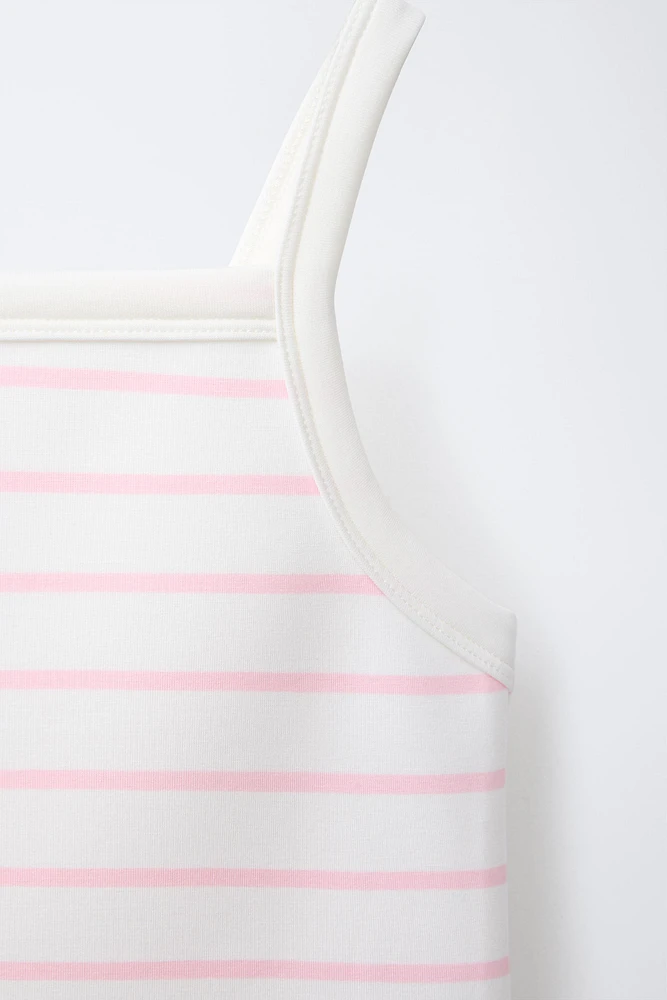 STRIPED TANK TOP WITH MODAL