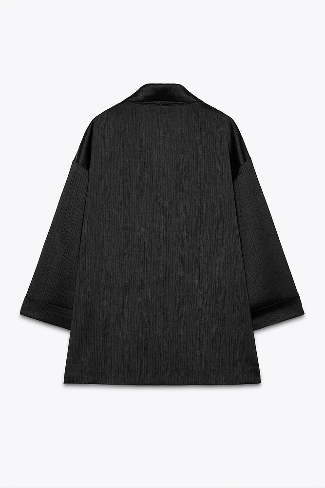 WRINKLED LOOK BLAZER