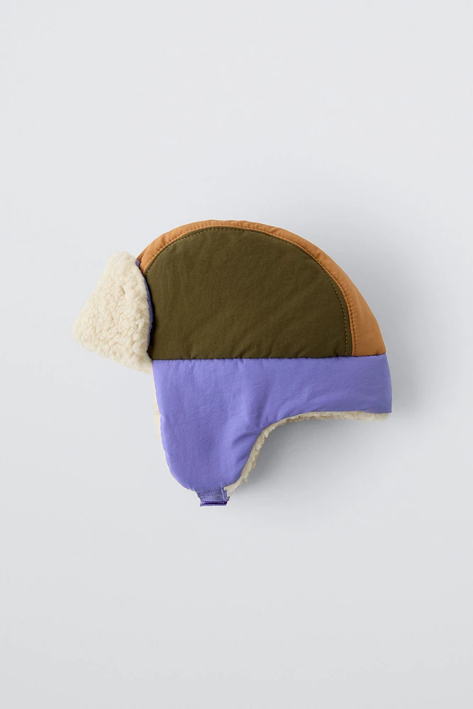 FAUX SHEARLING EAR FLAP HAT SKI COLLECTION