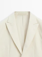 Cotton blend suit blazer