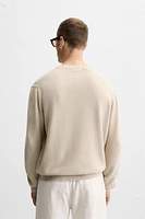 COTTON - LINEN BLEND SWEATER
