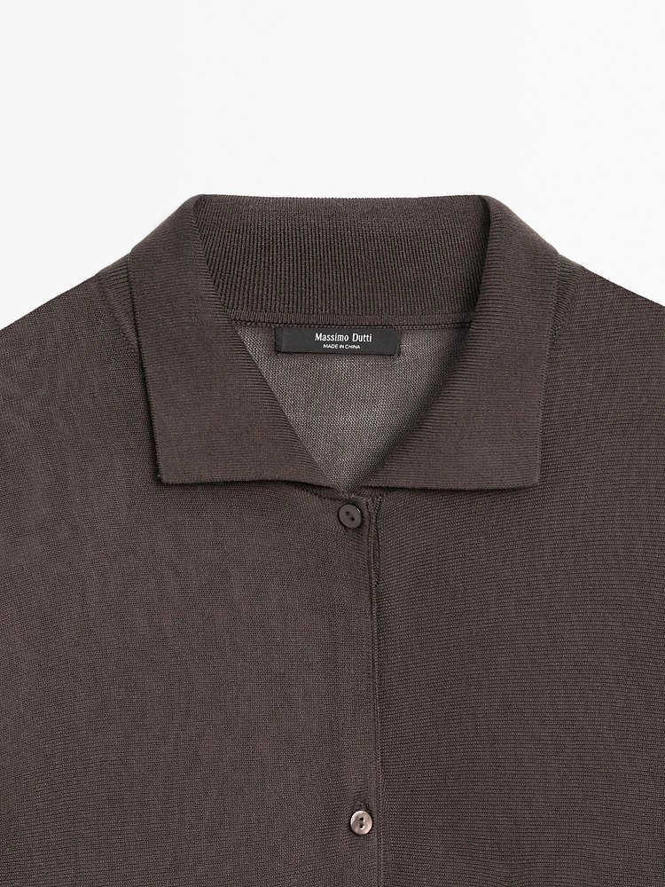 Flowing cape-style polo shirt