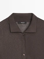 Flowing cape-style polo shirt