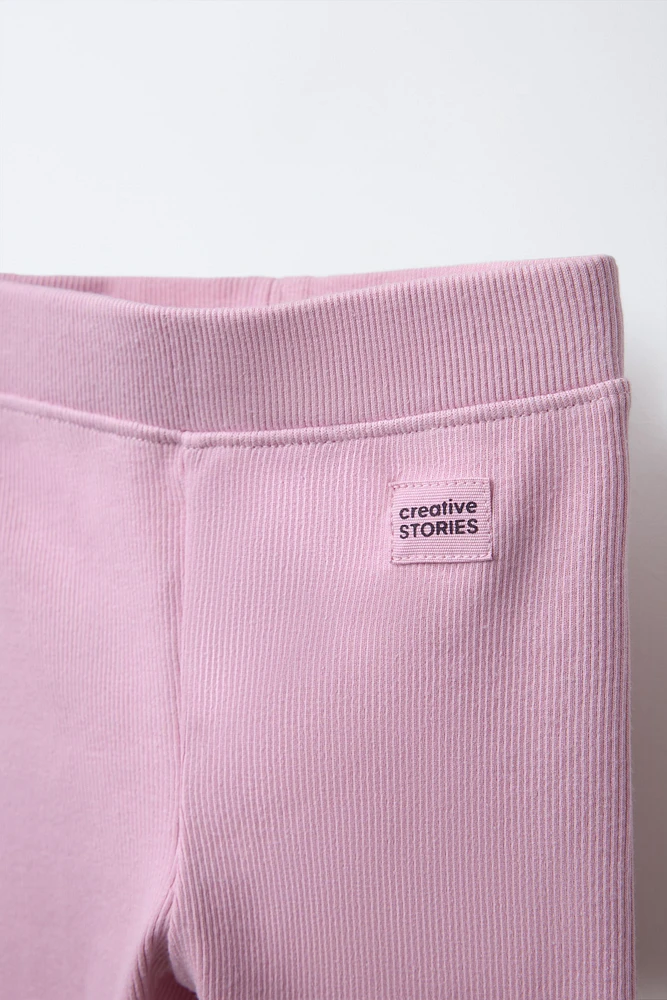LEGGING CÔTELÉ À ÉTIQUETTE