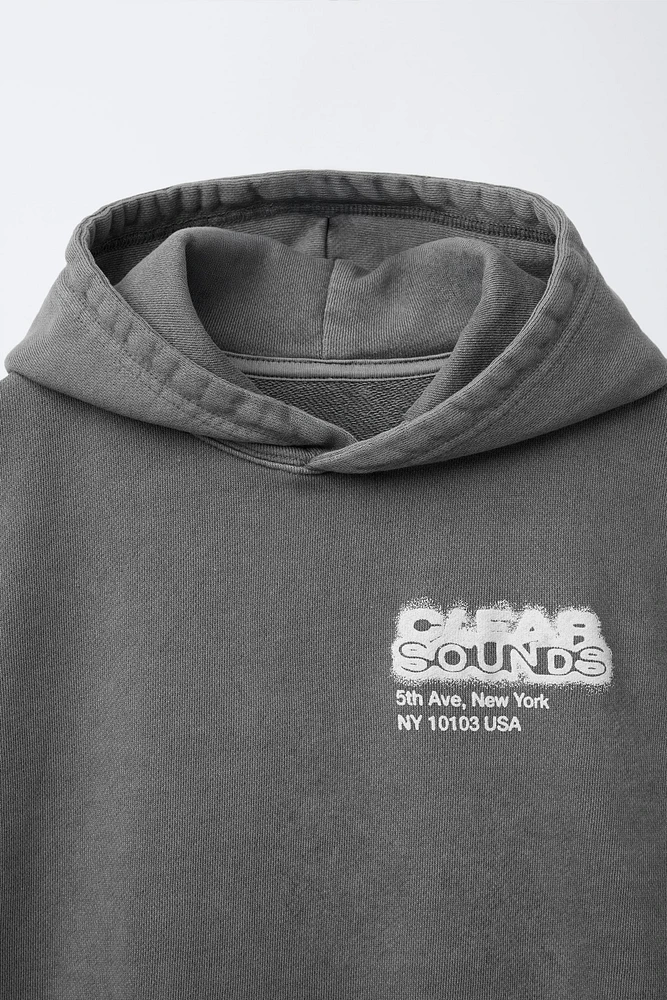 HOODED SWEATSHIRT VEST