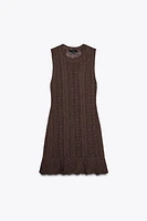ROBE COURTE EN MAILLE CROCHET