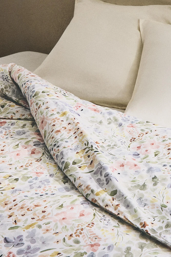 HOUSSE DE COUETTE IMPRIMÉ FLORAL