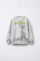 PRINTED TIE-DYE SWEATSHIRT