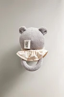 CHILDREN'S HIPPOPOTAMUS PLUSH TOY RATTLE