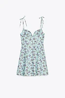 FLORAL POPLIN DRESS