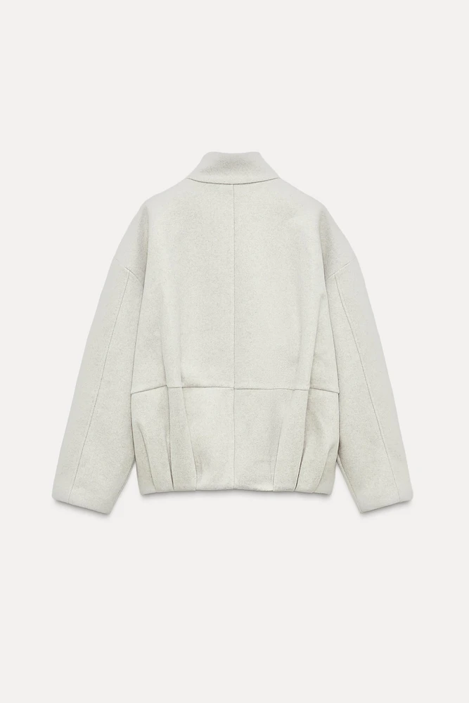 ZIPPERED WOOL JACKET