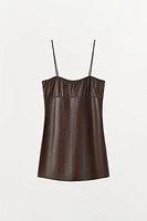 100% LEATHER RUCHED DRESS LIMITED EDITION