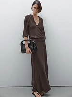 Long flared skirt
