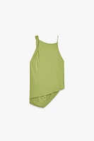 RUCHED ASYMMETRIC TOP