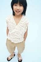 TEXTURED WRAP VEST X FANGLU LIN