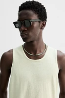 T-SHIRT DÉBARDEUR VISCOSE ET LIN