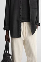PANTALON EN JACQUARD À RAYURES