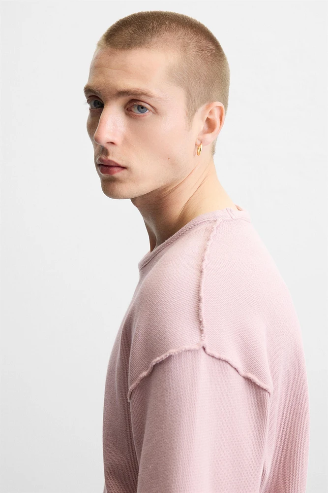 T-SHIRT MAILLE EFFET ENVERS