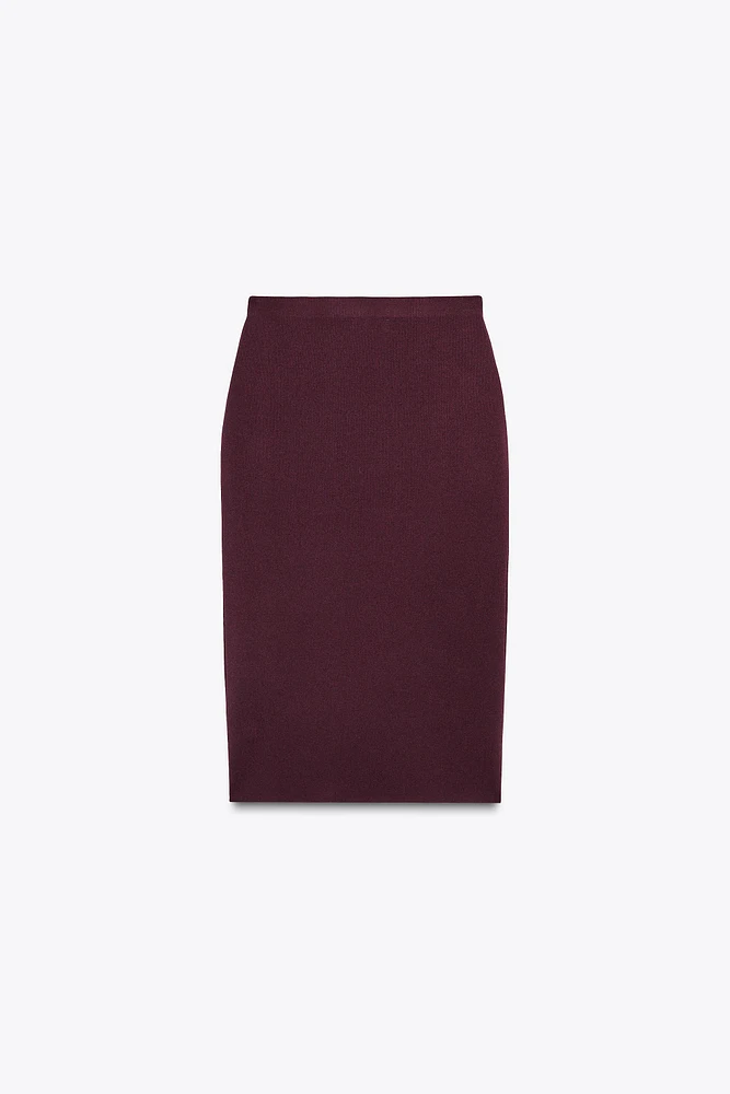 BASIC KNIT MIDI SKIRT