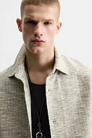 STRUCTURED CONTRAST OVERSHIRT