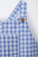 GINGHAM CHECK OVERALLS