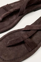 SANDALES PLATES À BRIDES EN CUIR ÉDITION LIMITÉE