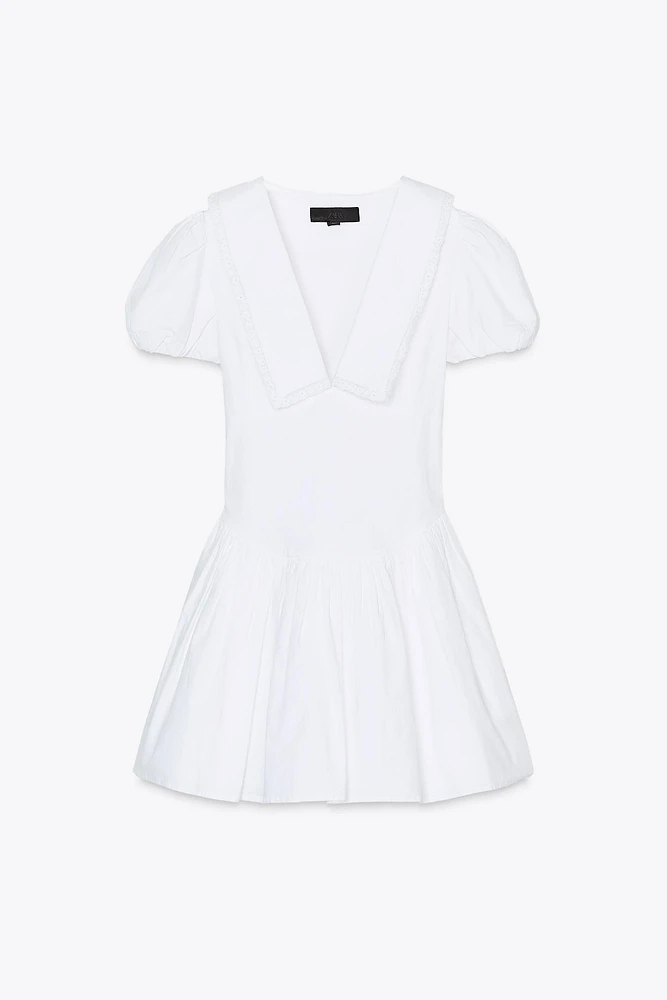 PETER PAN COLLAR POPLIN DRESS