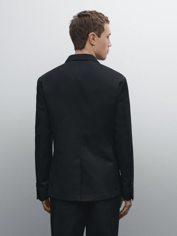 Soft cotton blend blazer