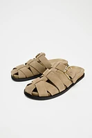 SUEDE FISHERMAN SANDALS