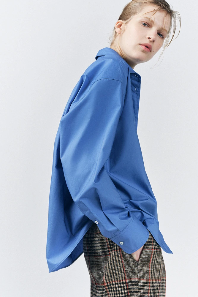 CHEMISE OVERSIZE EN POPELINE COLLECTION ZW