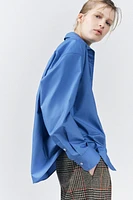 CHEMISE OVERSIZE EN POPELINE COLLECTION ZW