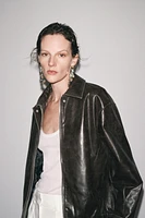 BLOUSON BOMBER EN CUIR 100 % ZW COLLECTION LIMITED EDITION