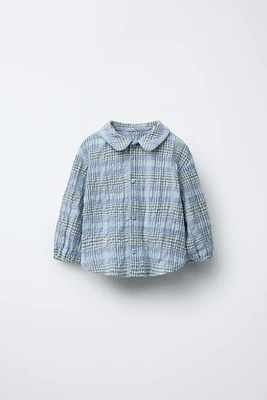 TEXTURED PLAID SHIRT