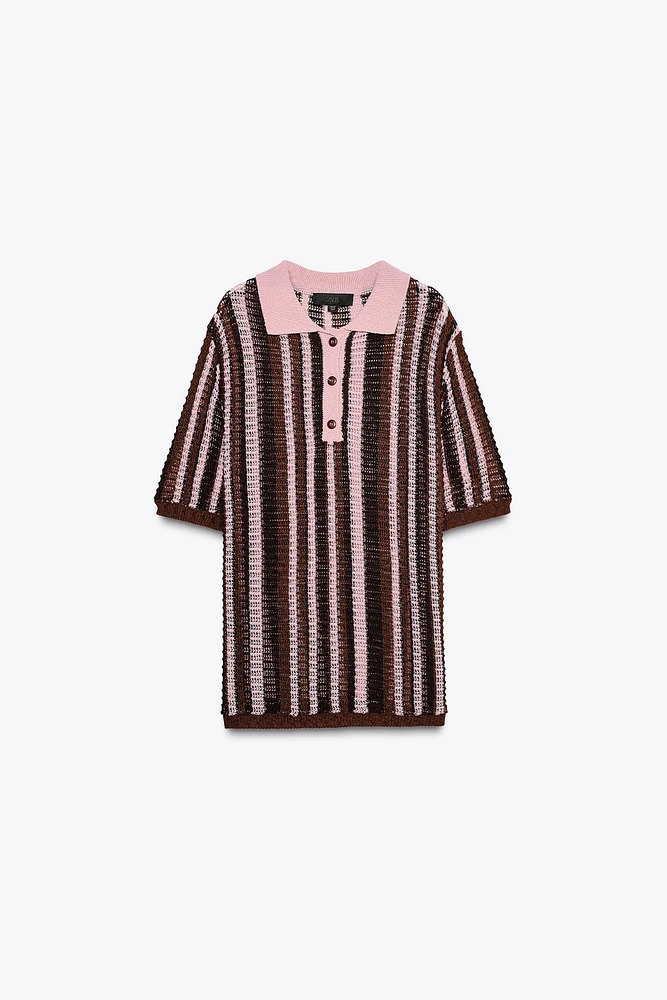 KNIT POLO SWEATER