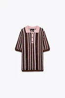 KNIT POLO SWEATER