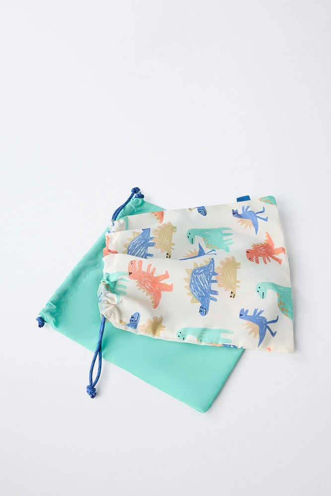 PACK OF DINOSAUR TRAVEL BAGS