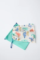 PACK OF DINOSAUR TRAVEL BAGS