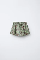 JUPE-SHORT À FEUILLES
