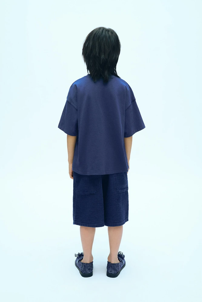 PLAIN T-SHIRT WITH TEXT X FANGLU LIN