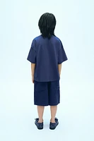 PLAIN T-SHIRT WITH TEXT X FANGLU LIN