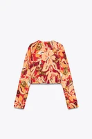 PRINTED KNIT TOP