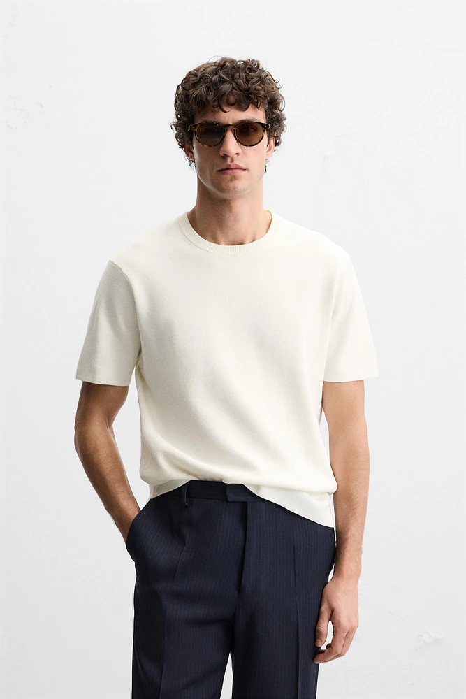 T-SHIRT EN MAILLE RELAXED FIT