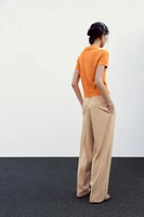 PANTALON À PLIS