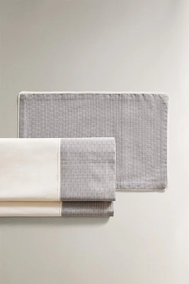 ENSEMBLE LINGE DE LIT MINI-LIT BÉBÉ CARREAUX