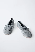 CROCHET BALLET FLATS WITH LACE