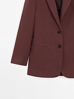 100% linen two-button blazer