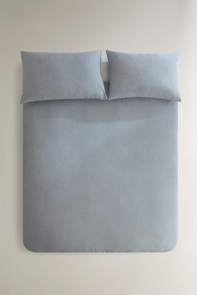 STRIPED COTTON LINEN DUVET COVER