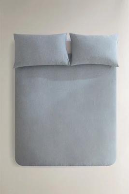 STRIPED COTTON LINEN DUVET COVER