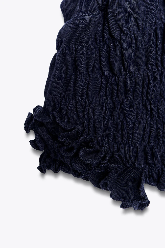 TEXTURED ELASTIC T-SHIRT X FANGLU LIN
